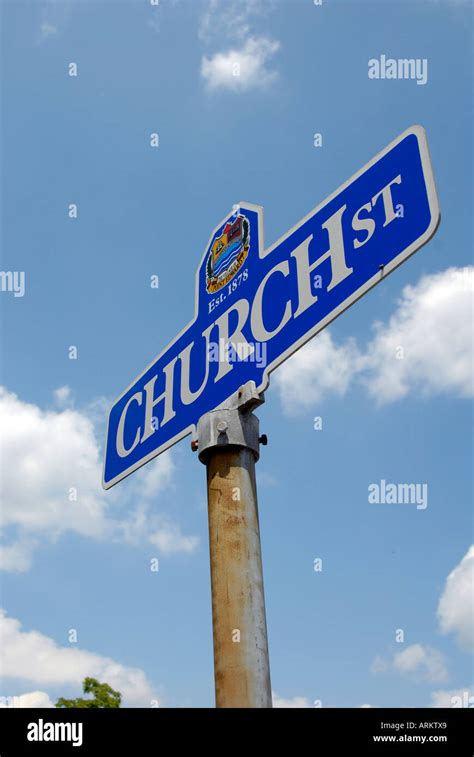 Church Street highway sign Stock Photo - Alamy