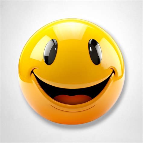 Emoticon Amarelo Sorridente No Estilo De Desenhos Animados Inteligentes