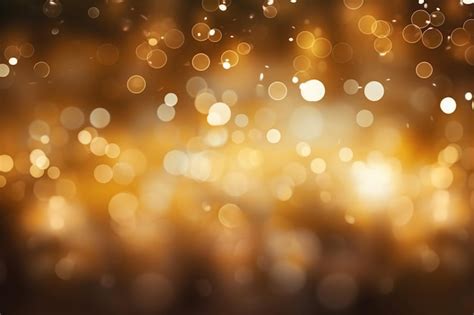 Premium Photo Golden Bokeh Lights Sparkling Background