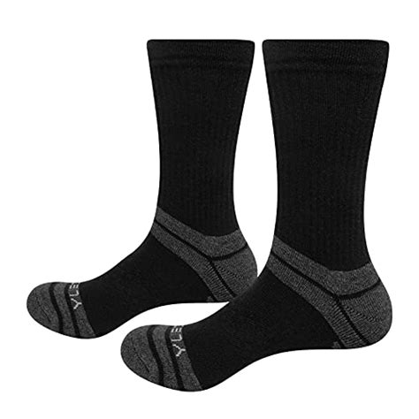 Yuedge Mens Sports Athletic Walking Hiking Socks 5 Pairspack