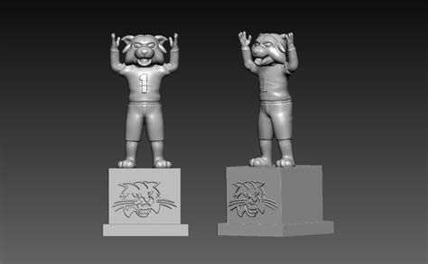 3d File Ncaa Ohio Bobcats Mascot Statue 3d Print 🏈 ・3d Print Object