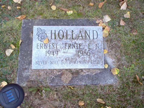 Ernest E N Ernie Holland 1949 1986 Find A Grave Memorial