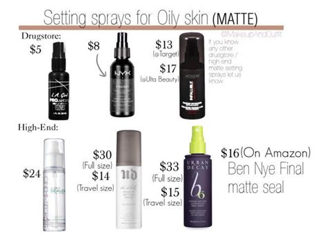 Settings sprays for oily & dry skin! | Travel size products, Setting ...