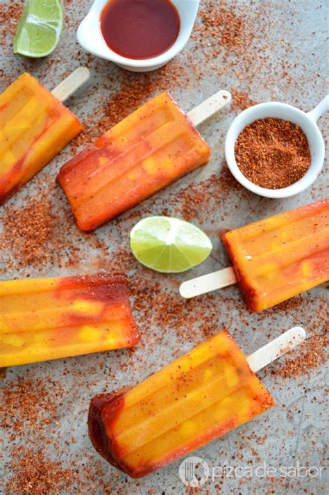 Deliciosas Y Refrescantes Paletas De Mango Con Chamoy Estilo Mangonadas