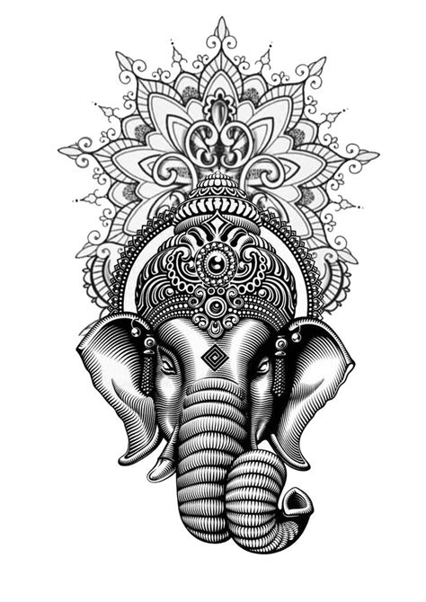 Pin Van Ag Tyas Op Ganesh Ganesha Tatoeage Tatoeage Tekeningen