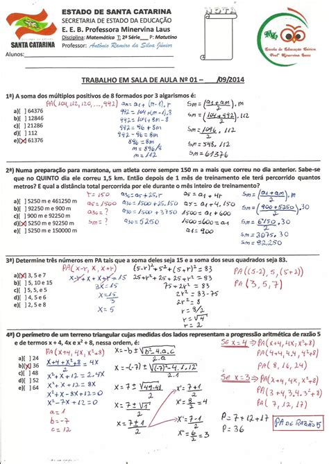 Resoluções E Gabarito Trabalho 01 Pa De 1 A 4 Pdf Download Gratuito