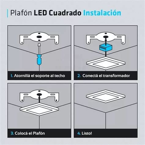 Plafon Led Cuadrado Aplicar 18w Panel Borde Negro Exterior Mebuscar