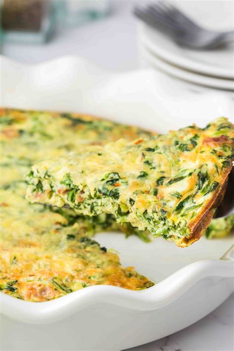 Cheesy Spinach Crustless Quiche Feast And Farm