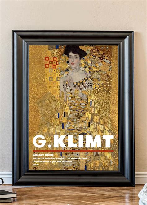 Gustav Klimt Portrait of Adele Artist Poster – InkAndDrop