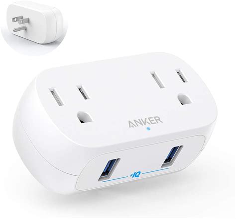 Anker Ac Outlet And Usb Wall Plug Powerextend Usb Plug 2 Mini Wall Charger With 2 Outlets 2