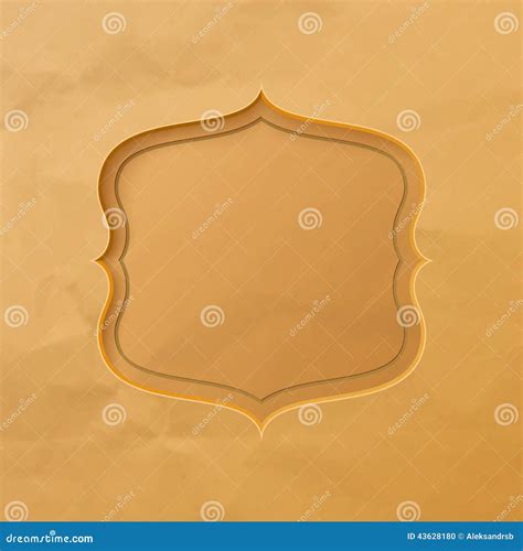 Classic Vintage Paper Frame, Border Stock Vector - Illustration of ...