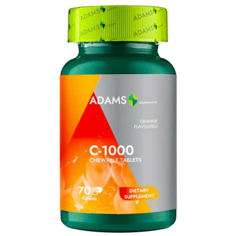 Adams C Vitamina C Tablete Masticabile Cu Aroma De Portocale