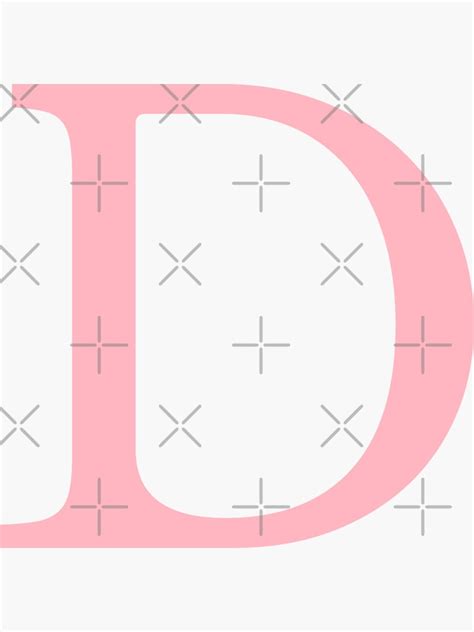 Letter D Light Pink Color Sticker For Sale By Funstudio Redbubble