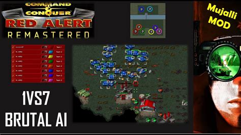 Command Conquer Red Alert Remastered Skirmish 1VS7 Brutal AI I