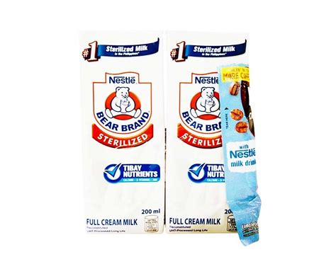 Nestlé Bear Brand Sterilized Full Cream Milk 200mL Free Nestlé Creamy