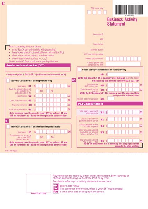 BAS form | Medical Bookkeeping Service