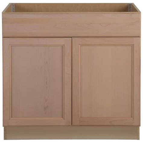 Hampton Bay Easthaven Assembled 36x34 5x24 In Frameless Sink Base Cabinet With False Drawer