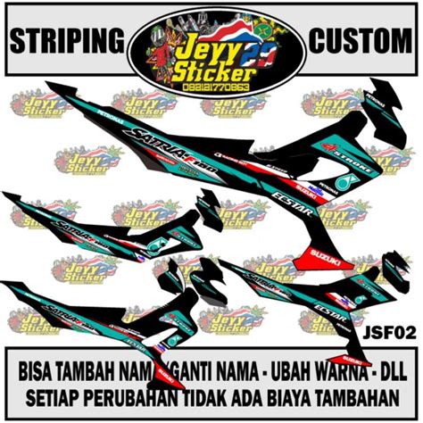 Jual Striping Sticker Custom Petronas Satria Fu Facelift Barong Cbu