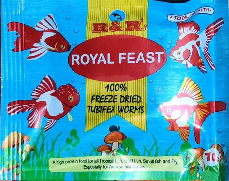 R R Freeze Dried Tubifex Worms Gm Pack Royal Feast