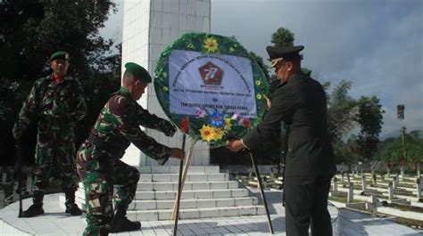 Kodim Tana Toraja Gelar Donor Darah Dan Ziarah Di Taman Makam