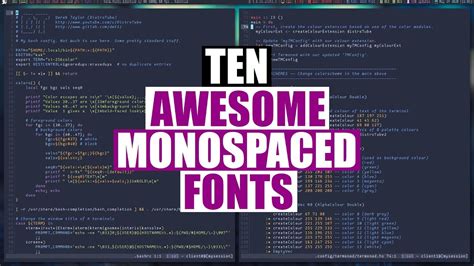 Ten Attractive Fonts For Your Terminal Or Text Editor Youtube