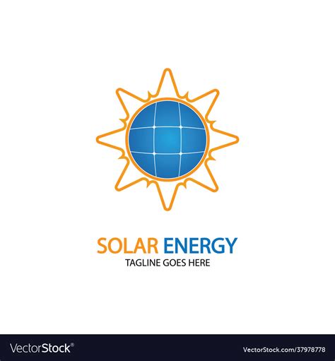 Sun Solar Energy Logo Design Template Solar Tech Vector Image