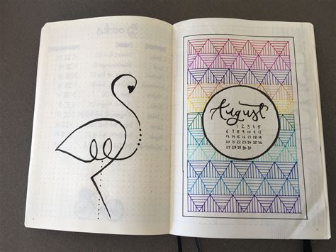 Deckblatt August Bujo Flamingo Cover Based On Pinterest Ideas Bullet