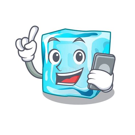 Llámame Cubitos De Hielo En La Caricatura Graciosa Ilustración Del