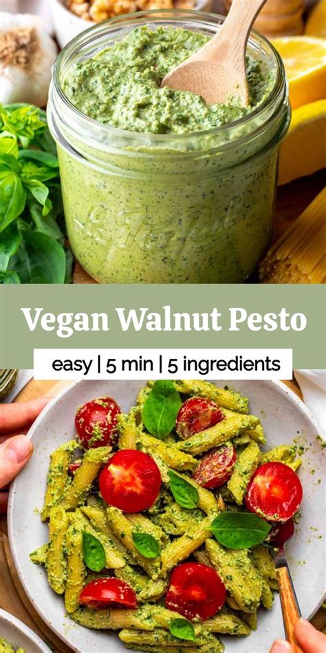 Easy Vegan Walnut Pesto 5 Minutes Health My Lifestyle