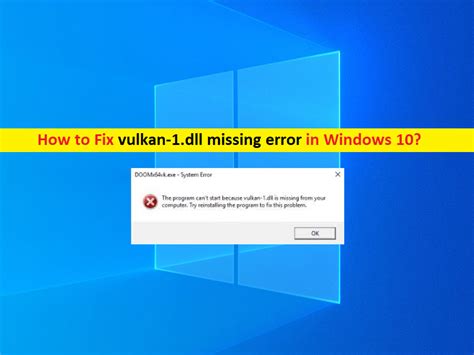 C Mo Reparar El Error Que Falta Vulkan Dll En Windows Pasos