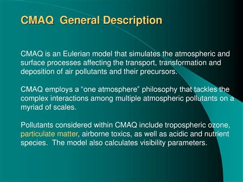 Evaluation Of Models Cmaq Annual Simulation Brian Eder Shaocai Yu