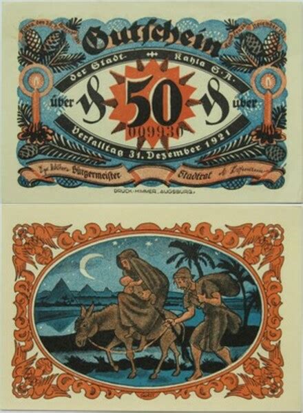 50 Pfennig Christmas Series Ciudad De Kahla Turingia Numista