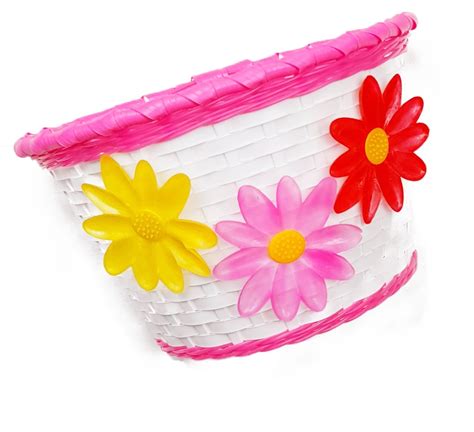 Girls Bike Basket with Flowers - PushmeHome