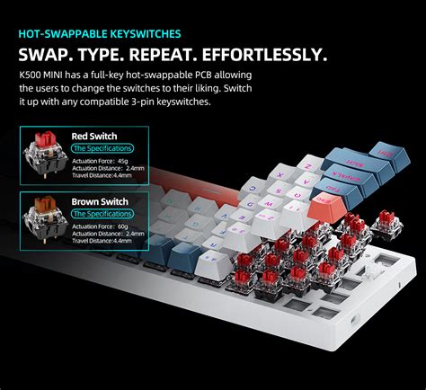 Machenike K B Wired Mechanical Keyboard Keys Hot Swappable Rgb Backlit Shopee Philippines
