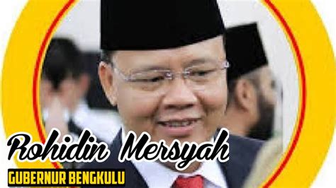 Profil Rohidin Mersyah Anak Petani Yang Jadi Gubernur Periode