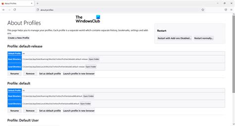 Firefox Profile Manager Le Permite Crear Eliminar O Cambiar Perfiles
