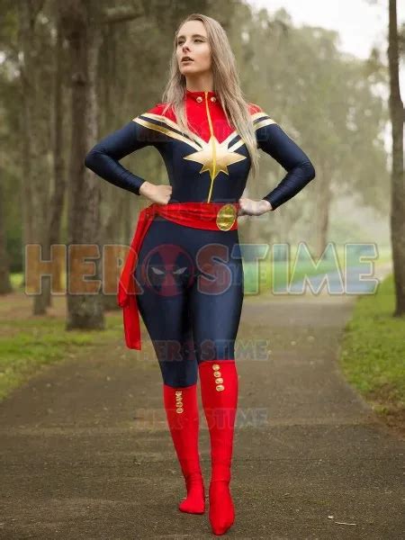 Newest Ms Marvel Carol Danvers Female Superhero Captain Marvel Cosplay Halloween Costume