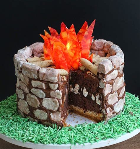 Fire Pit Smores Cake Edible Crafts
