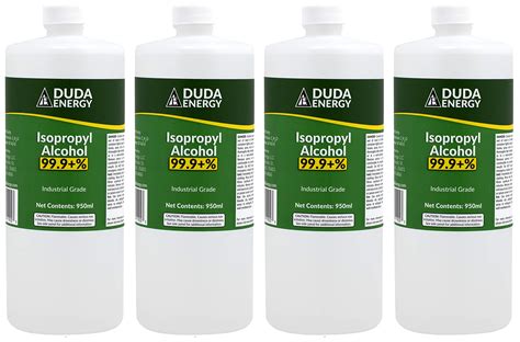 Buy Duda Energy 4 X 950ml Bottles Of 99 9 Pure Isopropyl Alcohol