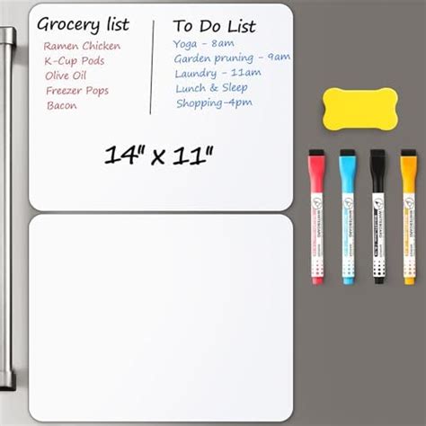 Amazon HOMiDEK Magnetic Dry Erase Board 3 Colors Fridge Magnet