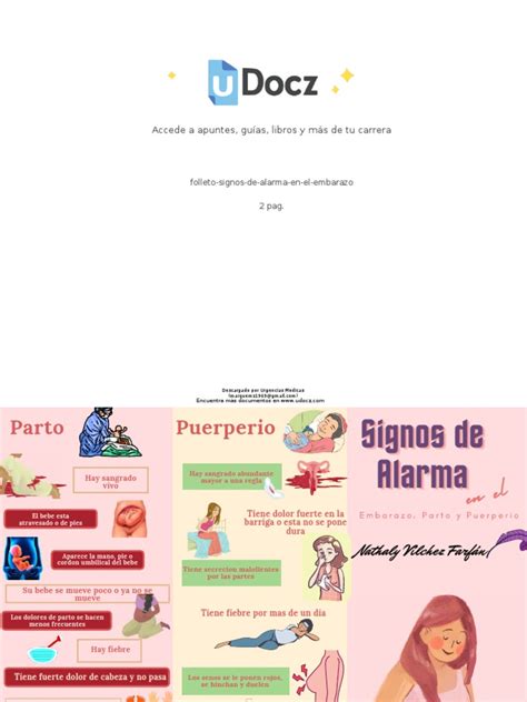 Folleto Signos De Alarma En El Embarazo 276249 Downloable 1187551 Pdf