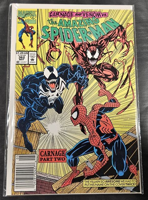 Amazing Spider-man 362 Venom / 2nd Appearance Of Carnage Marvel 1992 ...