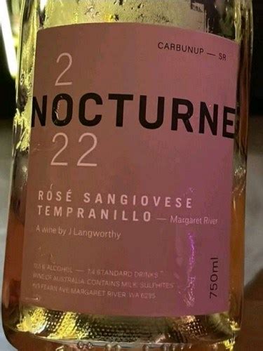 Nocturne Sangiovese Tempranillo Rosé Vivino US