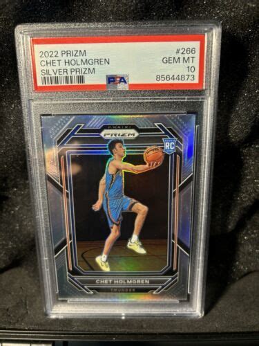 Panini Prizm Chet Holmgren Rookie Silver Prizm Rc Okc Thunder