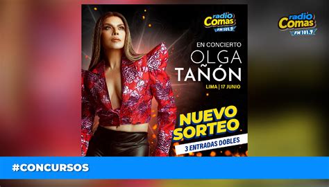 SORTEO 3 ENTRADAS DOBLES PARA EL CONCIERTO DE OLGA TAÑÓN Radio Comas