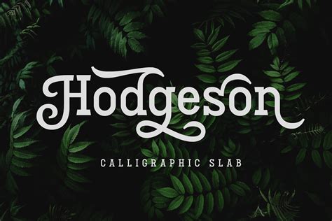 Hodgeson Calligraphy Slab Serif Font Dafont Free