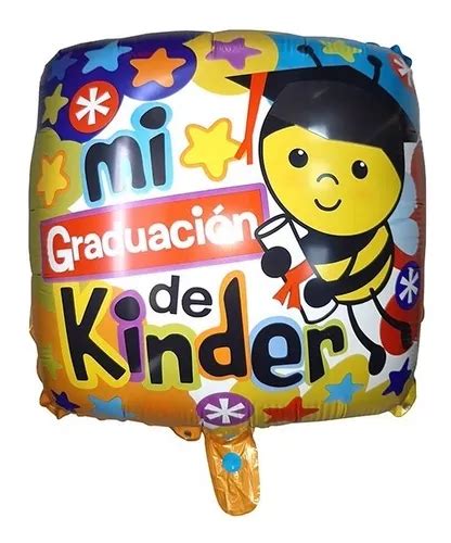 Pack X 10 Globos Metaliz Egresados Jardin 18 Pulgadas