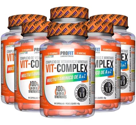 6x Multivitamínico Vit Complex A Z 90 Capsulas Profit Frete grátis