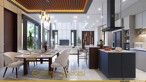 Desain Ruang Makan Dan Dapur Rumah Modern Lantai Bapak Supandi Di