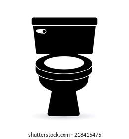 Toilet Bowl Vector Icon Silhouette Illustration Stock Vector Royalty